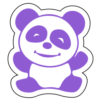 Happy Panda Sticker (Lavender)